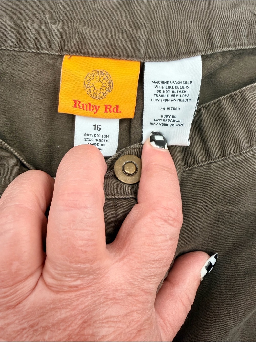 Ruby Rd . Brown Casual Pants - Picture 2 of 3